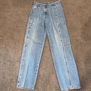 Vintage 90's LEVI'S L2 Baggy Wide Leg High Rise Big Pocket Skater Jeans Jr. 7